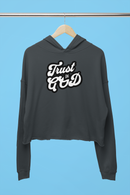 Trust in God Cropped Raw Edge Hoodie for Ladies – Faith-Inspired Streetwear-13