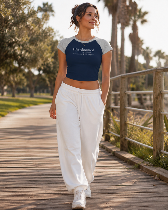 (Un)doomed Women’s Raglan Baby Tee – Outcome Changed T-Shirt