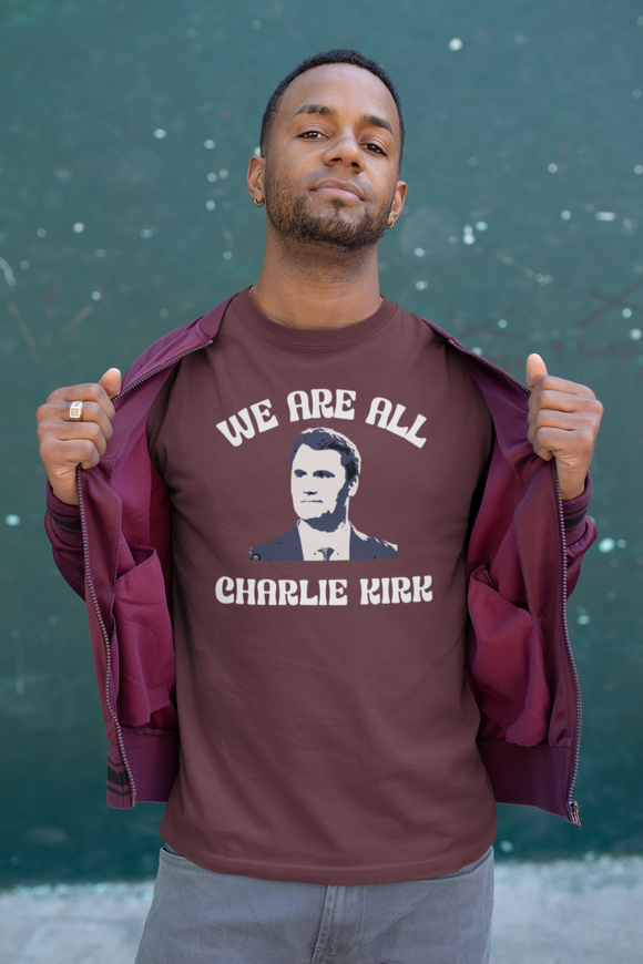 We Are All Charlie Kirk Pop Art Unisex T-Shirt | Patriotic Graphic Tee | Minimalist Political Shirt