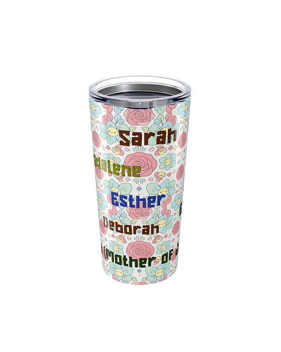 Floral Personalized 20oz - Women Of the Bible Stainless Steel Insulated Tumbler Christian Gift