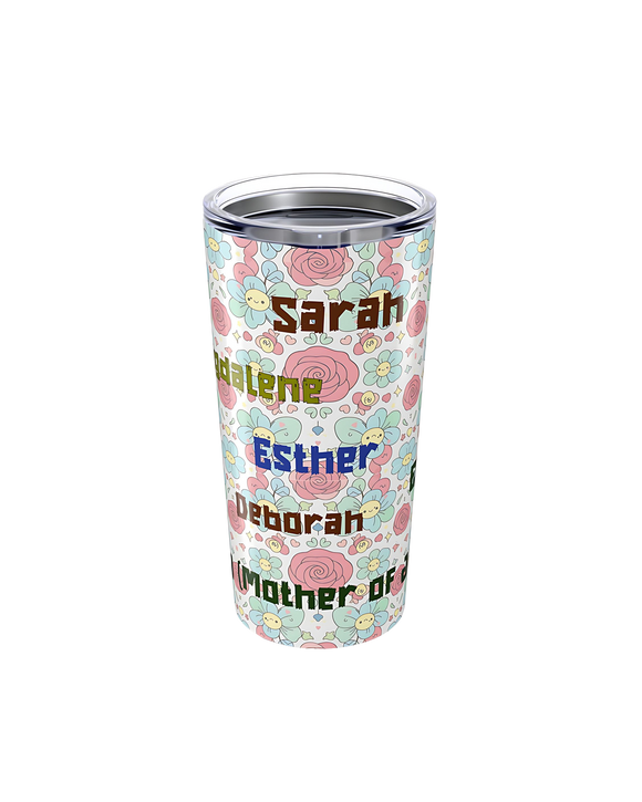 Floral Personalized 20oz - Women Of the Bible Stainless Steel Insulated Tumbler Christian Gift