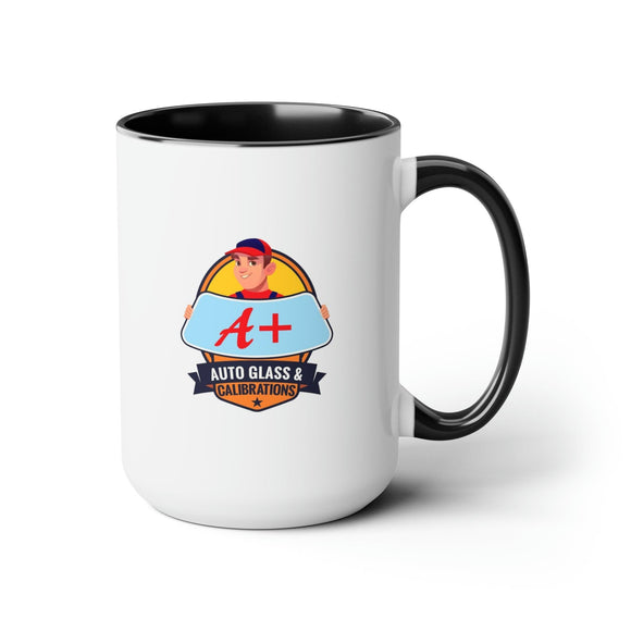 A+ Auto Custom Two - Tone Coffee Mugs, 15oz - Encore2wo15ozRed