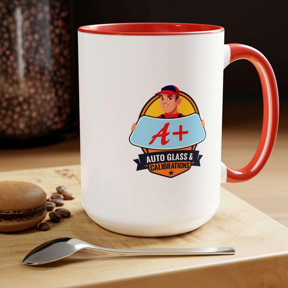 A+ Auto Custom Two - Tone Coffee Mugs, 15oz - Encore2wo15ozRed