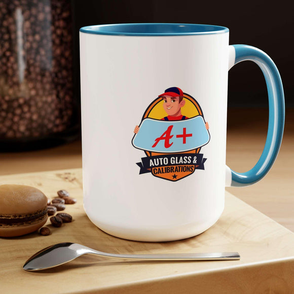 A+ Auto Custom Two - Tone Coffee Mugs, 15oz - Encore2wo15ozRed