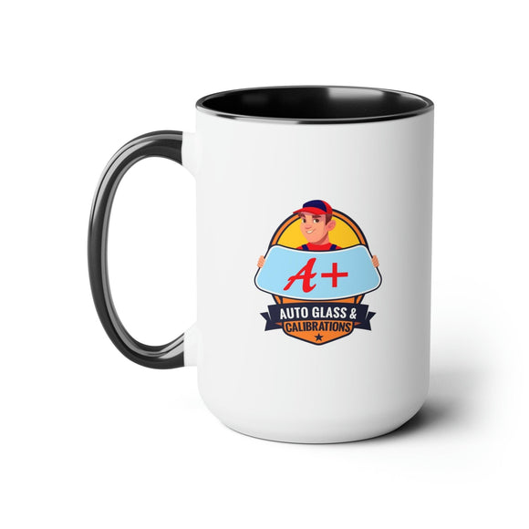 A+ Auto Custom Two - Tone Coffee Mugs, 15oz - Encore2wo15ozBlack