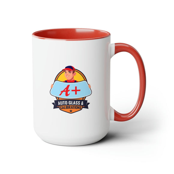 A+ Auto Custom Two - Tone Coffee Mugs, 15oz - Encore2wo15ozRed