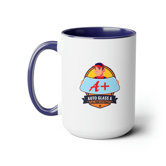 A+ Auto Custom Two - Tone Coffee Mugs, 15oz - Encore2wo15ozBlue