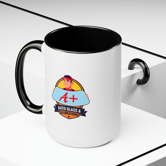 A+ Auto Custom Two - Tone Coffee Mugs, 15oz - Encore2wo15ozRed