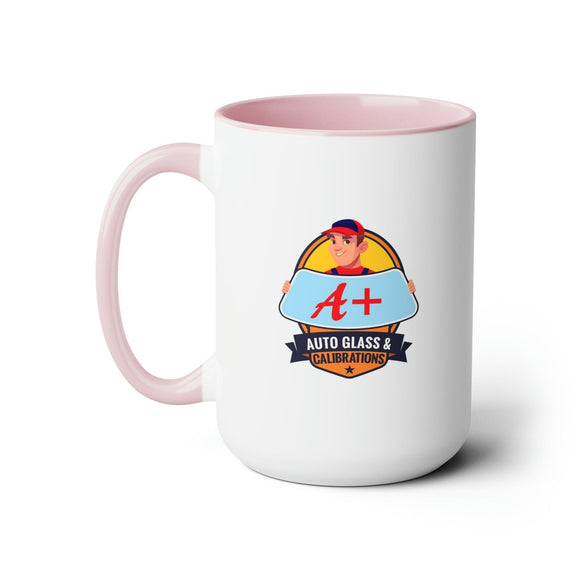 A+ Auto Custom Two - Tone Coffee Mugs, 15oz - Encore2wo15ozPink