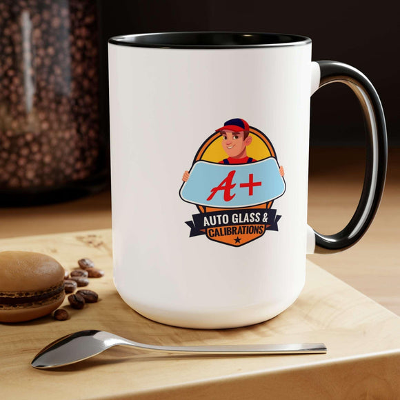 A+ Auto Custom Two - Tone Coffee Mugs, 15oz - Encore2wo15ozRed