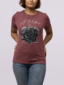 A Mother's Love Never Fades Black Rose Graphic Tee Memorial Mother's Day Shirt - Encore2woChiliS