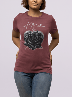 A Mother's Love Never Fades Black Rose Graphic Tee Memorial Mother's Day Shirt - Encore2woChiliS