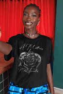 A Mother's Love Never Fades Black Rose Graphic Tee Memorial Mother's Day Shirt - Encore2woChiliS