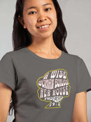 A Wise Woman Builds Her House T-Shirt - Proverbs 14:1 - Encore2woNavyS