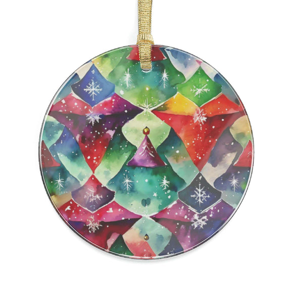 Acrylic Christmas Joy Ornament For Christmas Trees, Office Cubes and Walls - Encore2wo1 pcRoundOne size