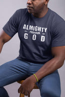 Almighty Is A Pronoun for God T-Shirt, Text - Based Christian Faith - Inspired Apparel - Encore2woBlackS