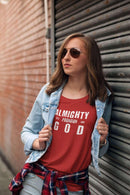 Almighty Is A Pronoun for God T-Shirt, Text - Based Christian Faith - Inspired Apparel - Encore2woBlackS