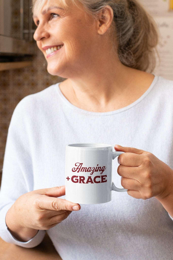 Amazing Plus Grace Stylish Inspiration Christian Hymn Inspired Mug - Encore2wo