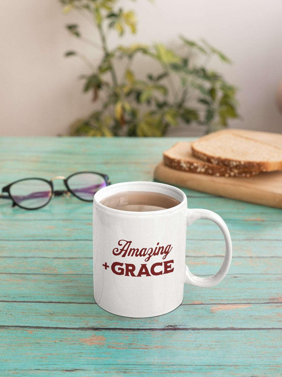Amazing Plus Grace Stylish Inspiration Christian Hymn Inspired Mug - Encore2wo