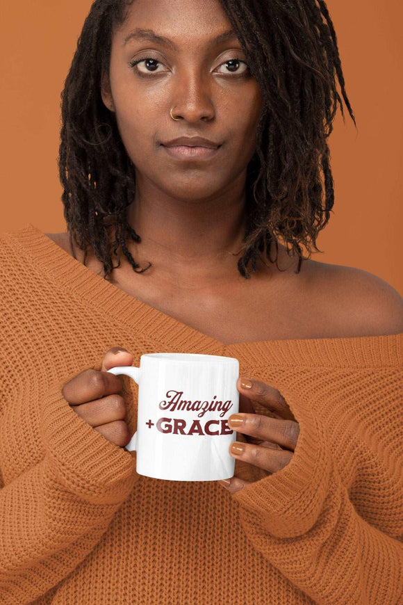Amazing Plus Grace Stylish Inspiration Christian Hymn Inspired Mug - Encore2wo