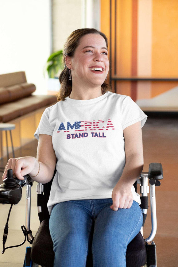 America Stand Tall Unisex T-Shirt - Encore2woSteel BlueS