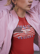 American Revival Christian Patriotic Graphic Tee Faith and Freedom Shirt - Encore2woRedS