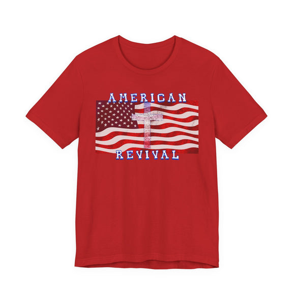 American Revival Christian Patriotic Graphic Tee Faith and Freedom Shirt - Encore2woRedS