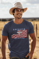 American Revival Christian Patriotic Graphic Tee Faith and Freedom Shirt - Encore2woRedS