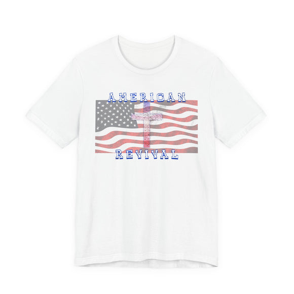 American Revival Christian Patriotic Graphic Tee Faith and Freedom Shirt - Encore2woRedS