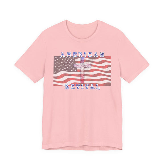 American Revival Christian Patriotic Graphic Tee Faith and Freedom Shirt - Encore2woRedS