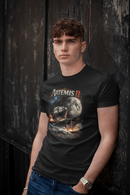 Artemis II Lunar Mission Graphic Tee NASA Inspired Space Exploration Shirt - Encore2woBlackS