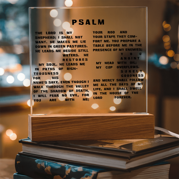 Custom Printed Square Acrylic Plaque – Personalized Photo & Message Gift