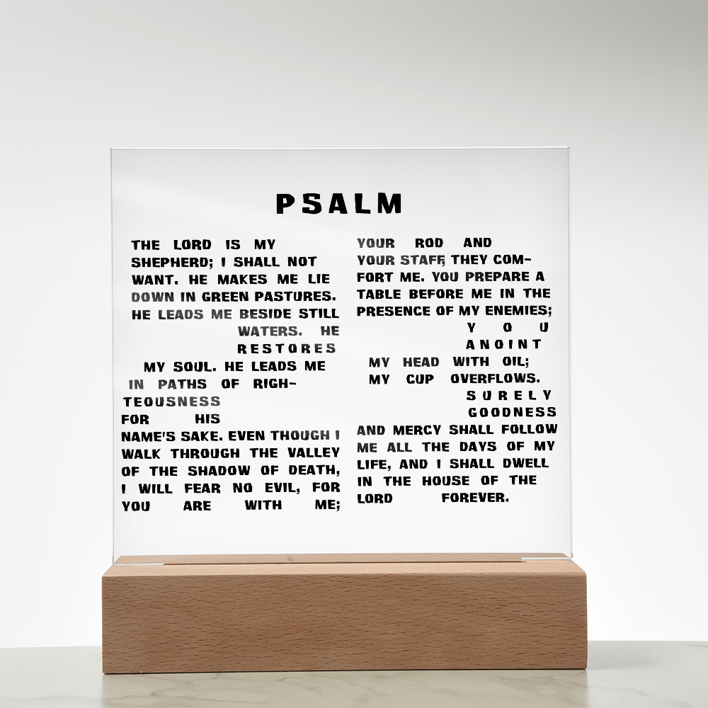 Custom Printed Square Acrylic Plaque – Personalized Photo & Message Gift