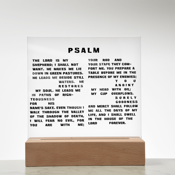 Custom Printed Square Acrylic Plaque – Personalized Photo & Message Gift