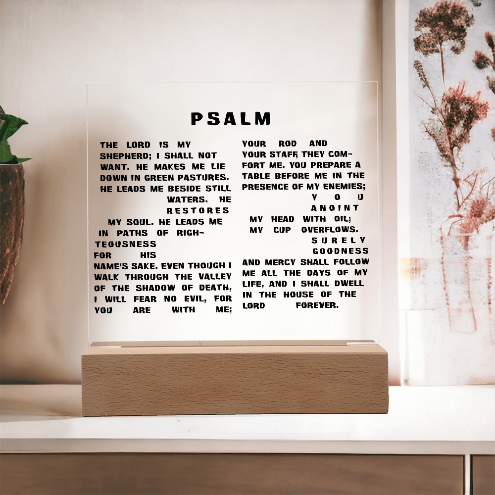 Custom Printed Square Acrylic Plaque – Personalized Photo & Message Gift