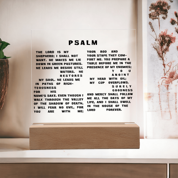 Custom Printed Square Acrylic Plaque – Personalized Photo & Message Gift