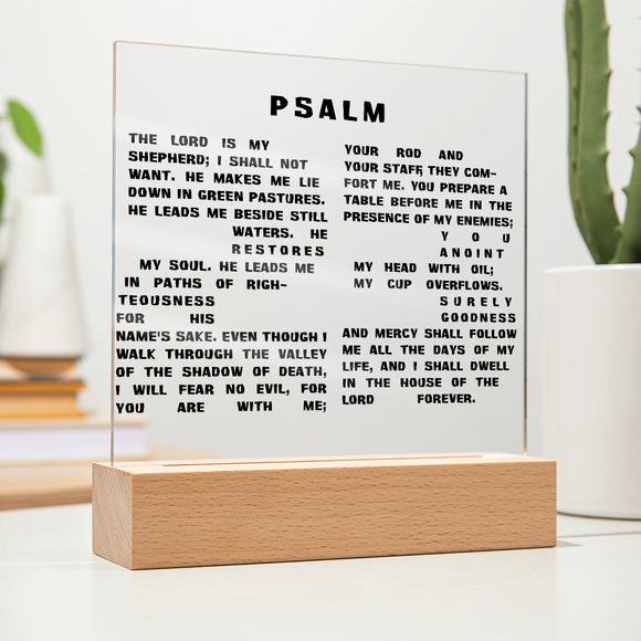 Custom Printed Square Acrylic Plaque – Personalized Photo & Message Gift