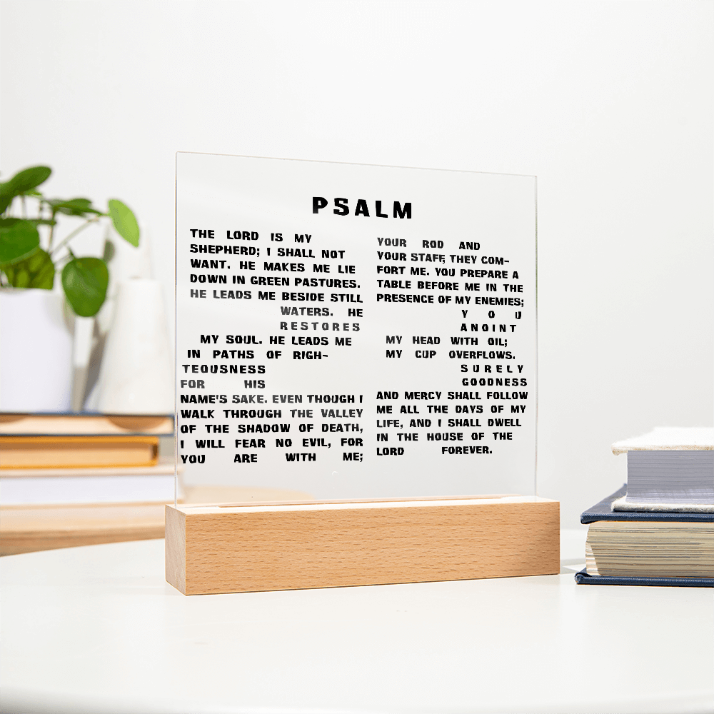 Custom Printed Square Acrylic Plaque – Personalized Photo & Message Gift