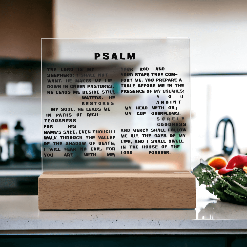 Custom Printed Square Acrylic Plaque – Personalized Photo & Message Gift