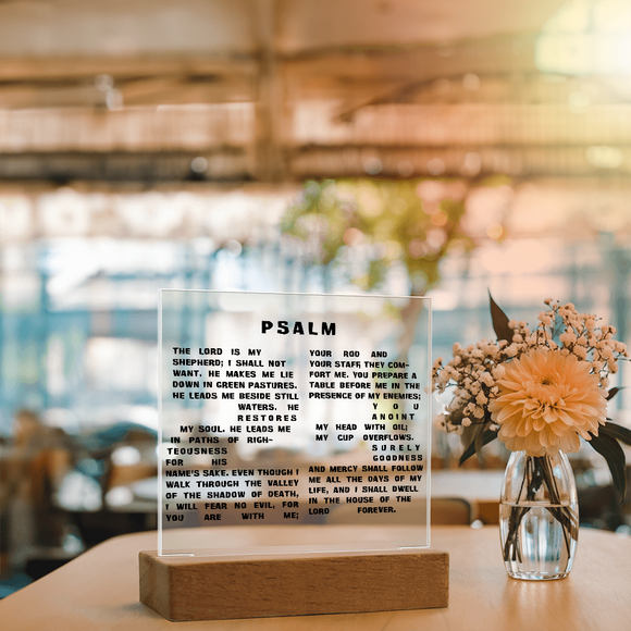 Custom Printed Square Acrylic Plaque – Personalized Photo & Message Gift