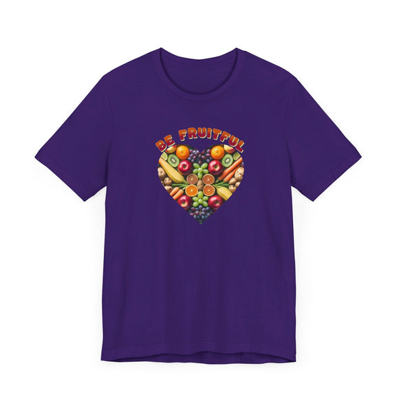 Be Fruitful Heart - Shaped Fruit Design T-Shirt - Encore2woWhiteS