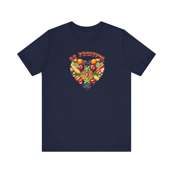 Be Fruitful Heart - Shaped Fruit Design T-Shirt - Encore2woNavyS