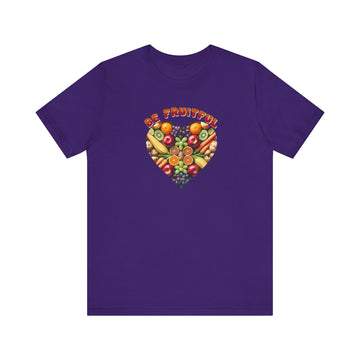 Be Fruitful Heart - Shaped Fruit Design T-Shirt - Encore2woTeam PurpleS