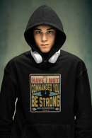 Be Strong and Courageous Hoodie Joshua 1 9 Christian Sweatshirt - Encore2woNavyS