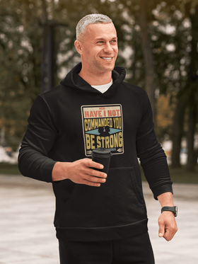 Be Strong and Courageous Hoodie Joshua 1 9 Christian Sweatshirt - Encore2woBlackS