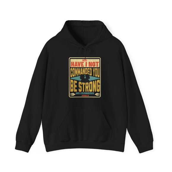 Be Strong and Courageous Hoodie Joshua 1 9 Christian Sweatshirt - Encore2woNavyS