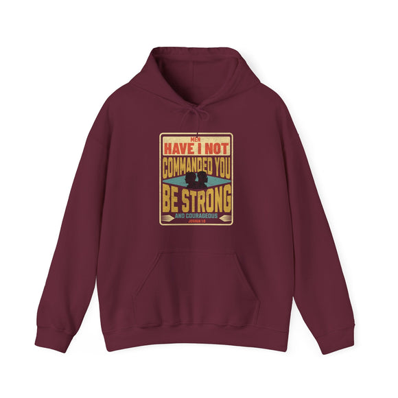 Be Strong and Courageous Hoodie Joshua 1 9 Christian Sweatshirt - Encore2woNavyS