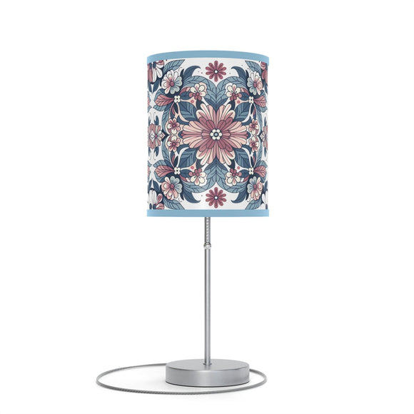 Berry Bliss Floral Lamp on Stand, US|CA Plug - Encore2woLight blueSilverOne size