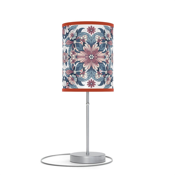 Berry Bliss Floral Lamp on Stand, US|CA Plug - Encore2woCoral redSilverOne size