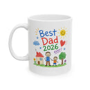 Best Dad 2026 Ever Ceramic Mug, Coffee Cup, Father’s Day gift for Dads From Kids, 11oz, 15oz - Encore2wo15oz